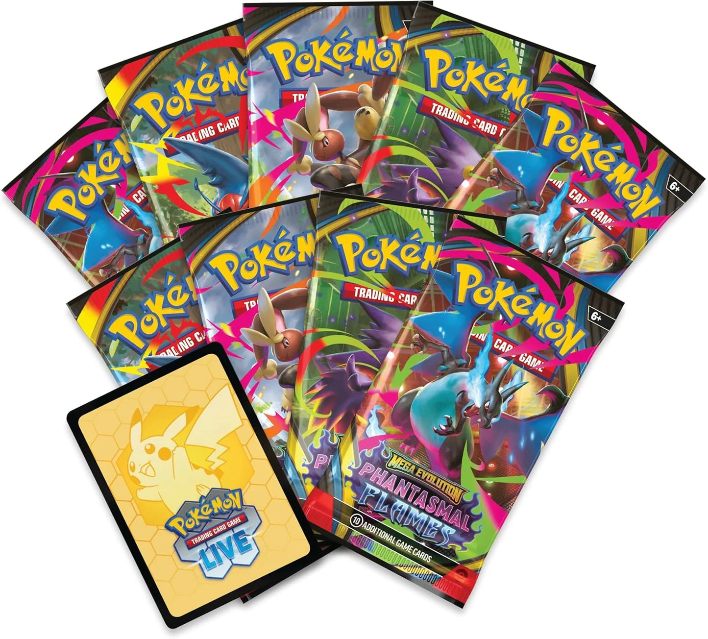 Cartas de Pokémon Originales Mega Evolution Phantasmal Flames.