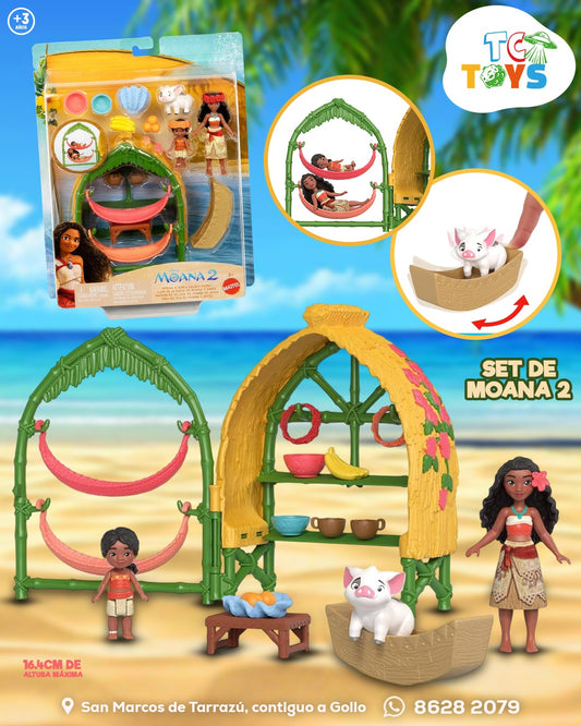 Casa de la Aldea de Moana y Simea Disney Moana 2 Mattel.