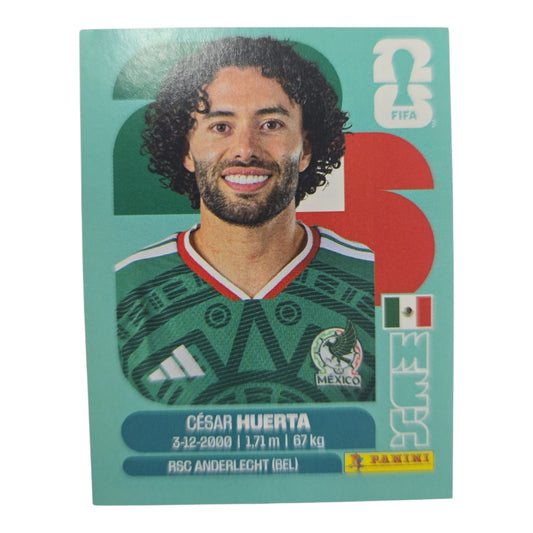 César Huerta MEX 20 Mundial 2026 Panini.