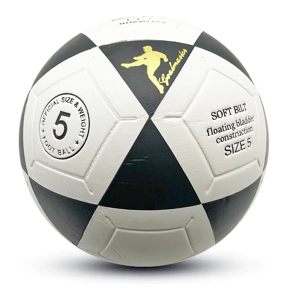 Balón de Futbol Laminado No Limits #5 Blanco con Negro.