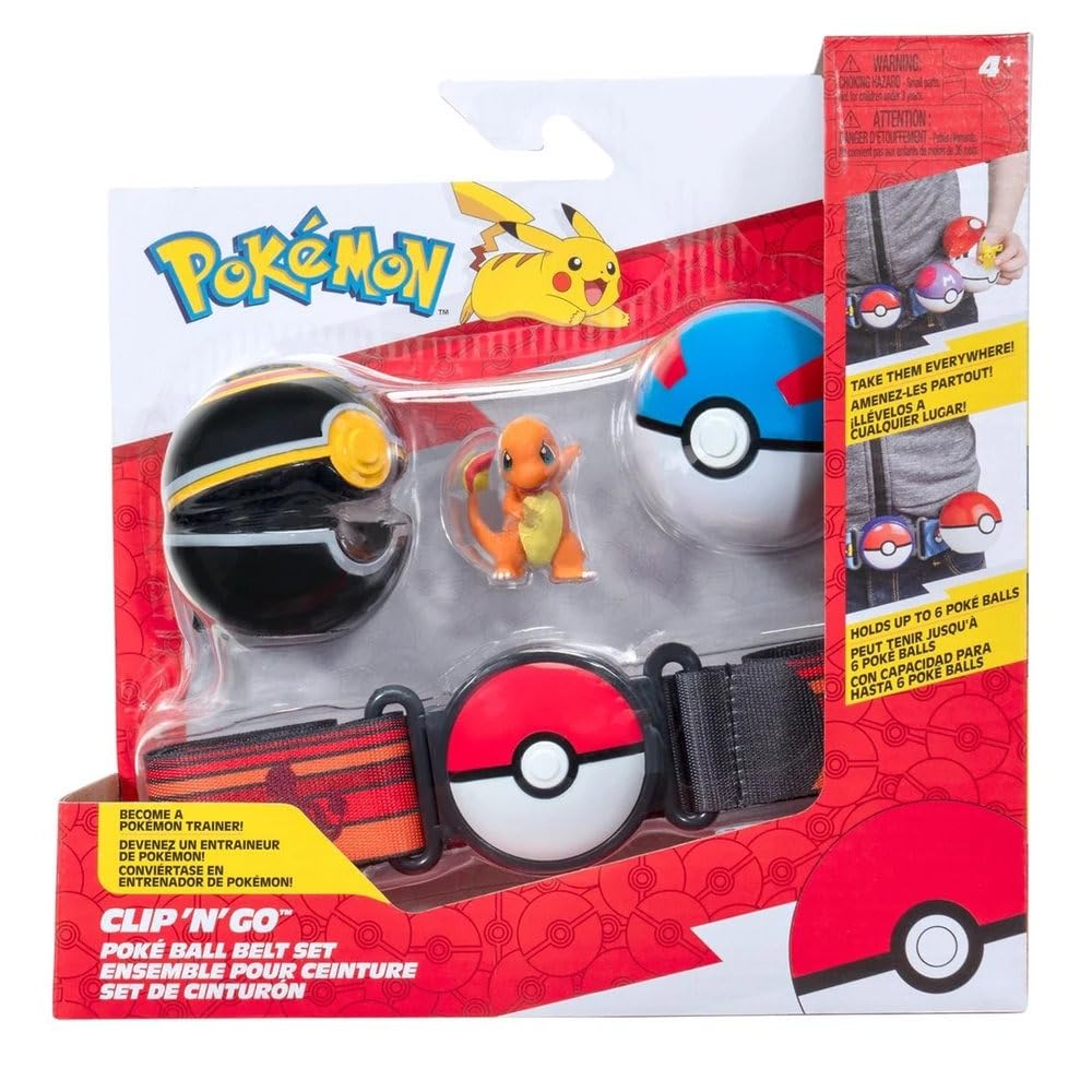 Cinturón Pokémon con 2 Pokébolas Clip N Go.
