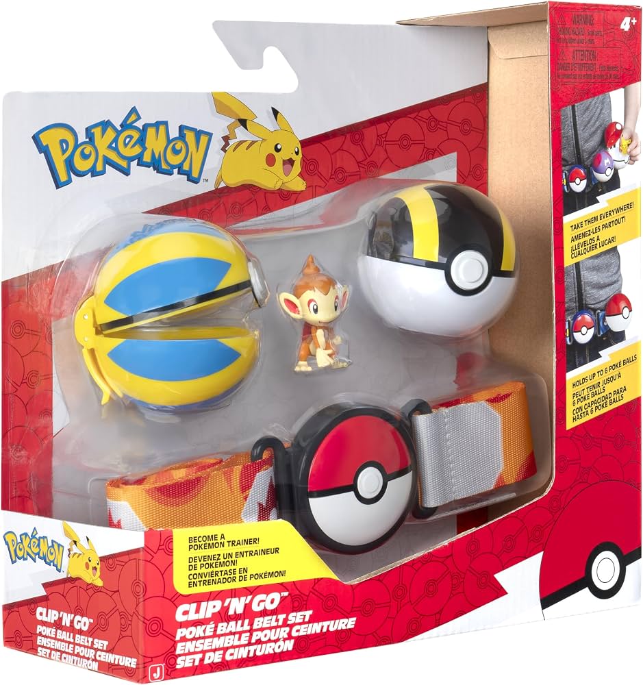 Cinturón Pokémon con 2 Pokébolas Clip N Go.