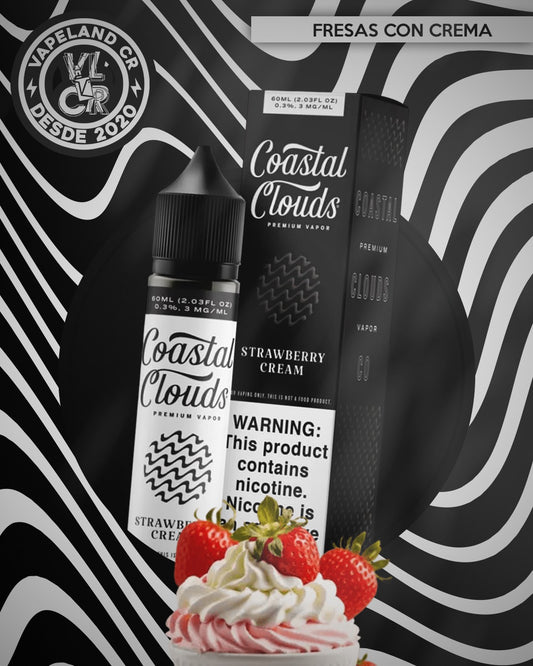 Coastal Clouds Strawberry Cream 3mg y 6mg.