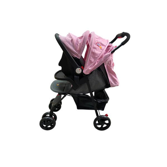 Coche para Bebé 4 Ruedas Rosado Baby Basics.