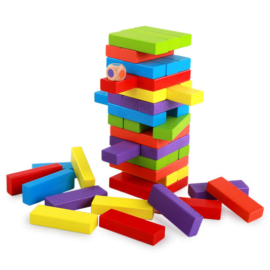 Juego de Mesa Torre de Madera de Colores.