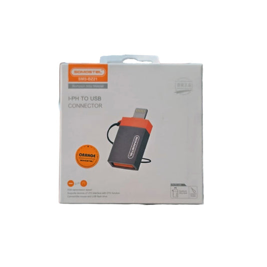 Adaptador OTG Lightning a USB Somostel SMS-BZ21.