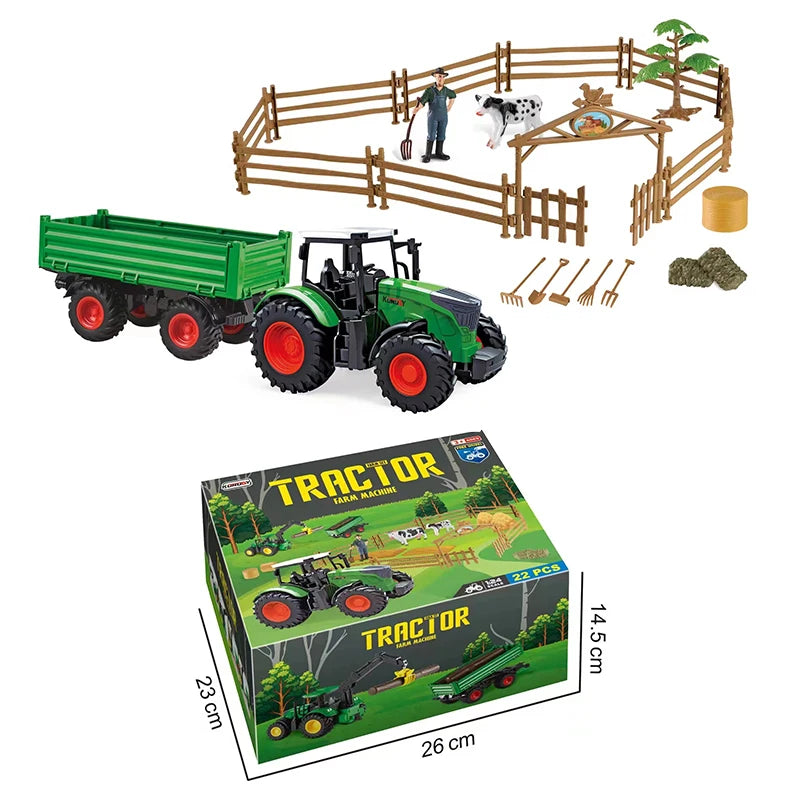 Conjunto de Granja Tractor 22 PCS Kurudy.