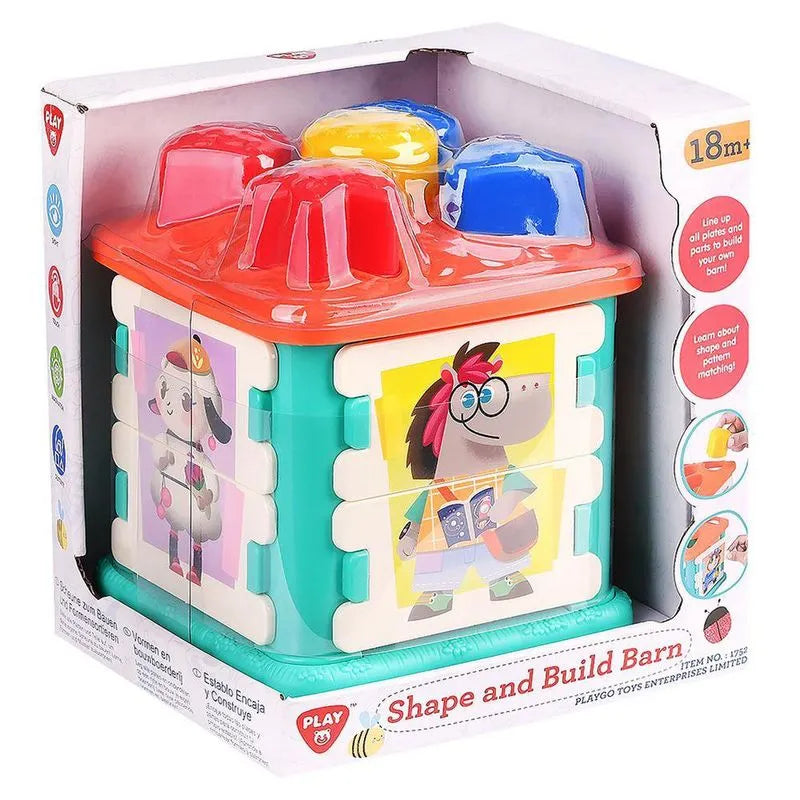 Cubo Armable Sensorial de Animales Play.