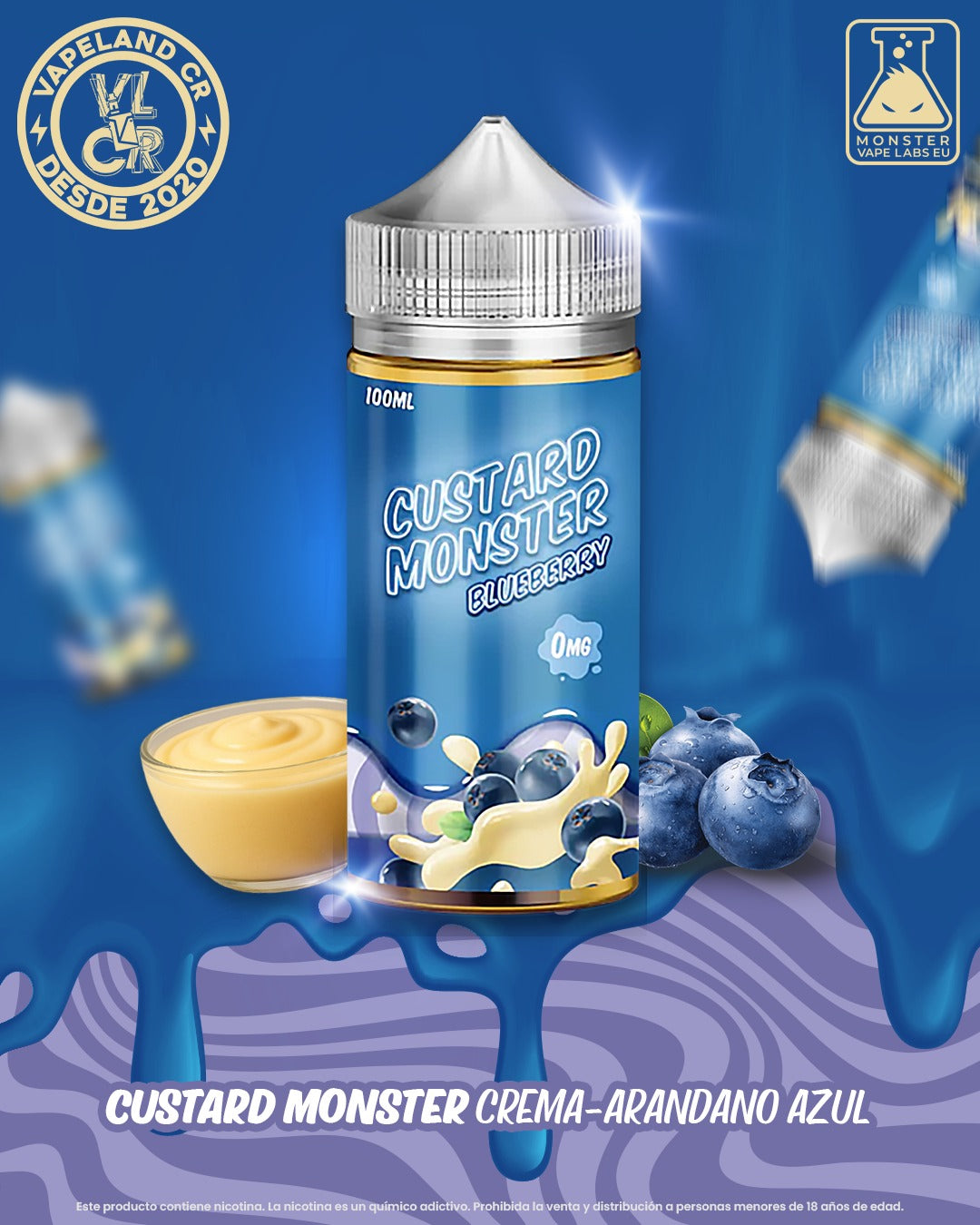 Custard Monster Blueberry 3mg y 6mg.