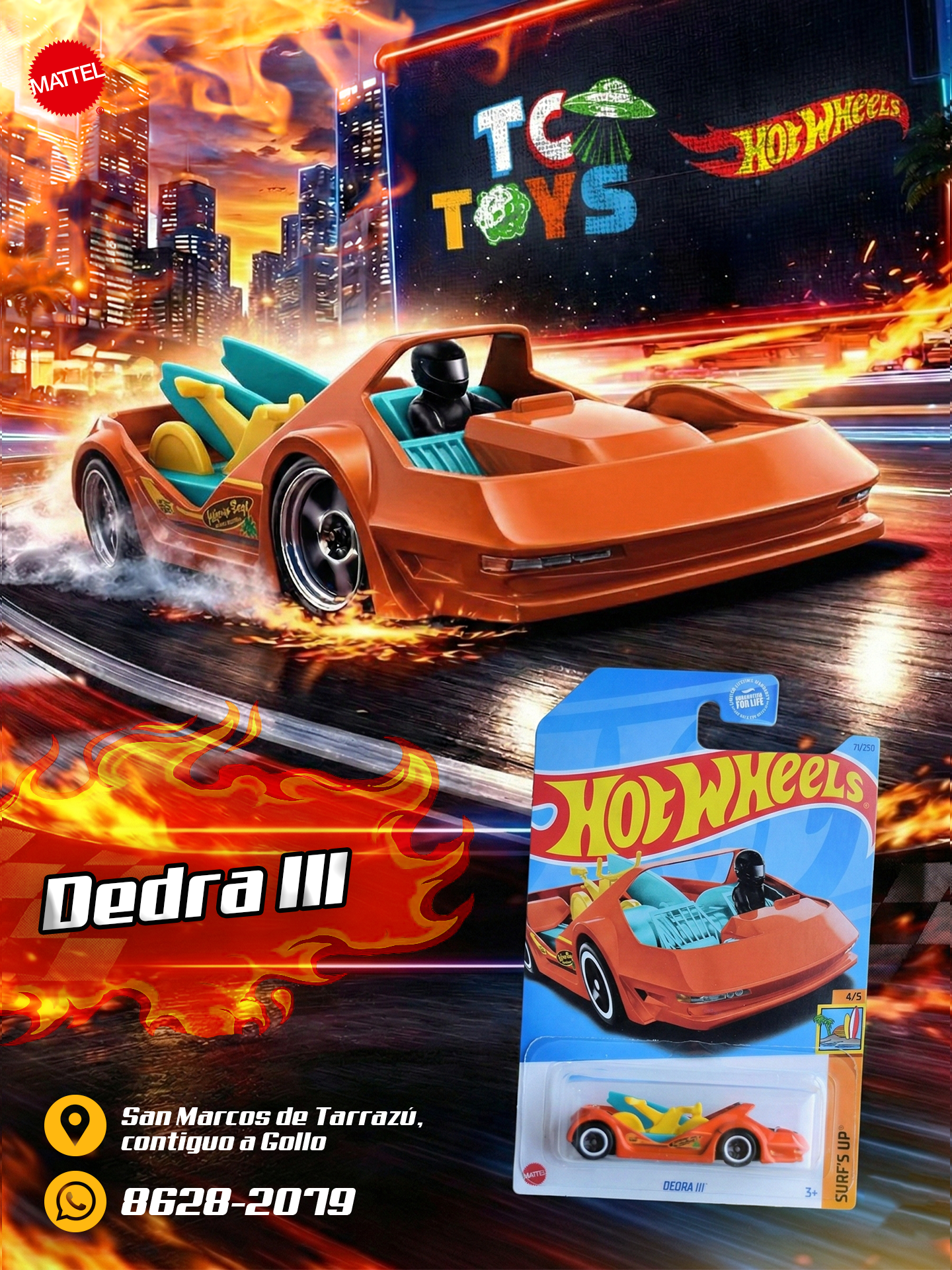Hot Wheels Dedra lll Naranja.