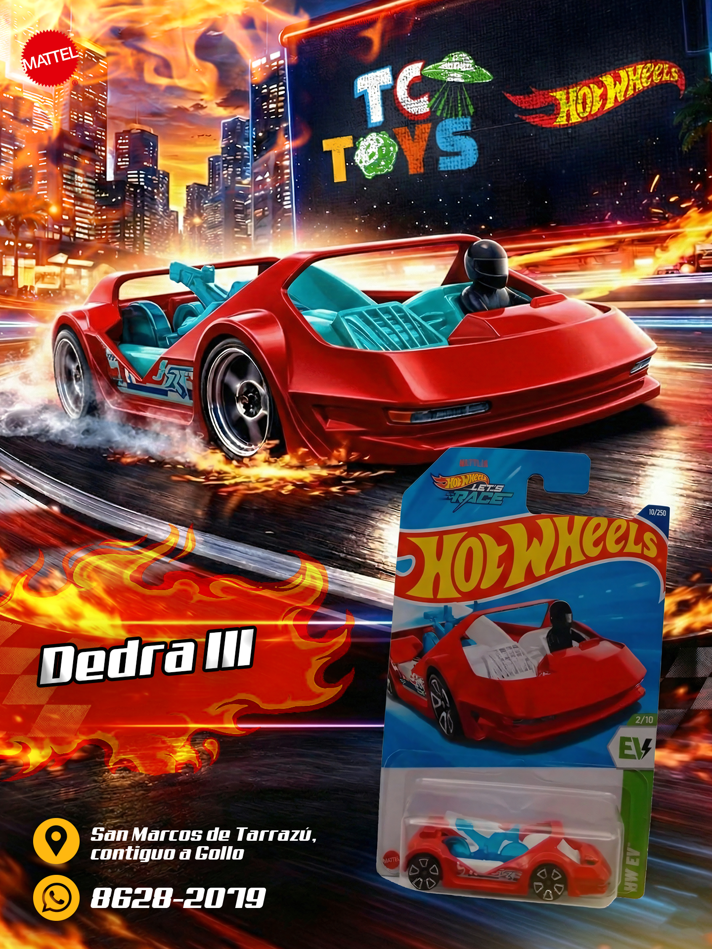 Hot Wheels Dedra lll Rojo.