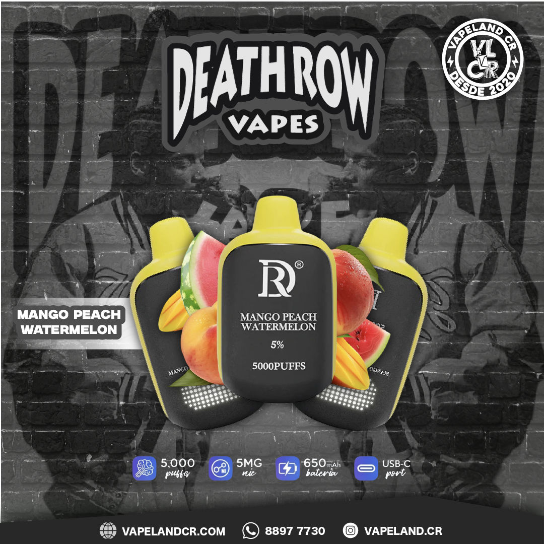 Death Row Mango Peach Watermelon 5000 puffs.