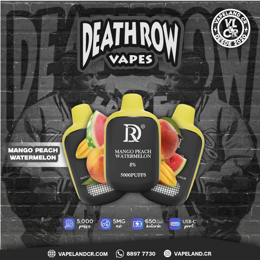 Death Row Mango Peach Watermelon 5000 puffs.