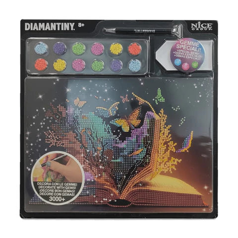 Decora con Gemas Libro con Mariposas Diamantiny Nice Group.