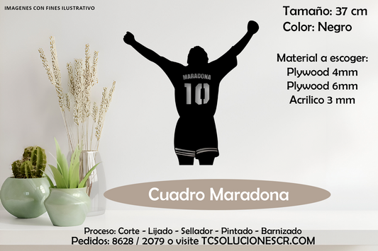 Cuadro Silueta Maradona