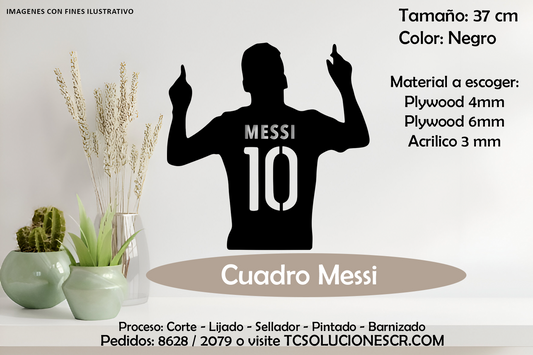 Cuadro Silueta Messi 1