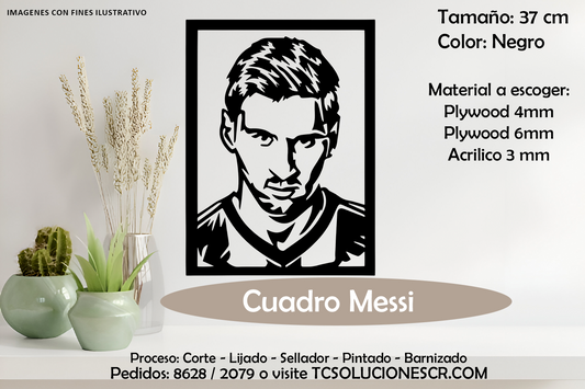 Cuadro Silueta Messi 2