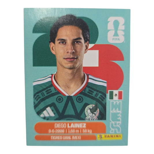 Diego Lainez MEX 8 Mundial 2026 Panini.