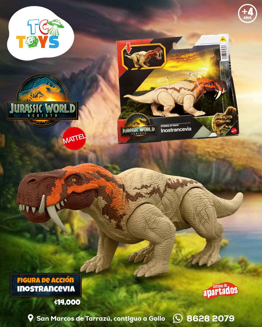 Dinosaurio Mattel Jurassic World Inostrancevia Strike Attack.