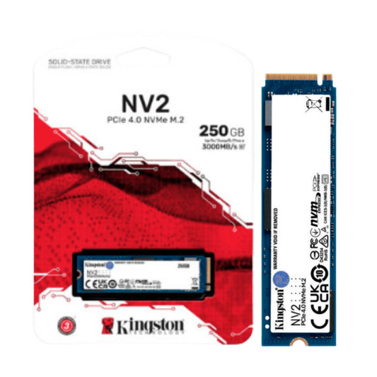 Disco Duro Interno Sólido M2 Kingston 250GB.