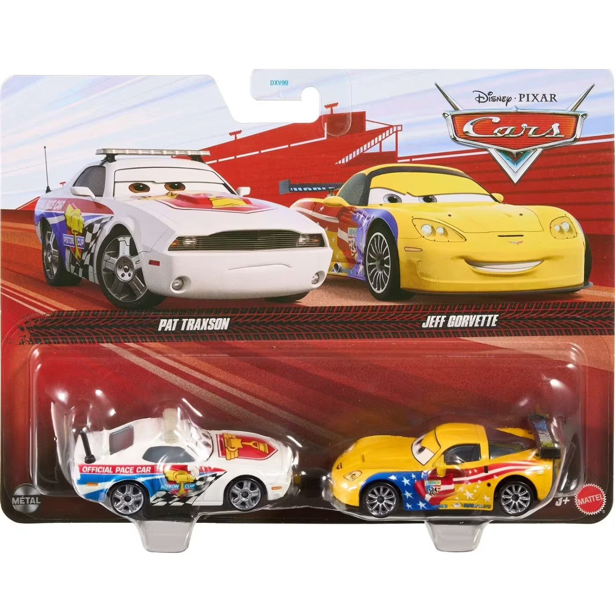 Carros Cars Set de 2 Pat Traxson y Jeff Gorvette.