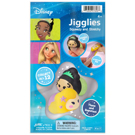 Disney Jigglies 2 Pack Tiana y Rapunzel.