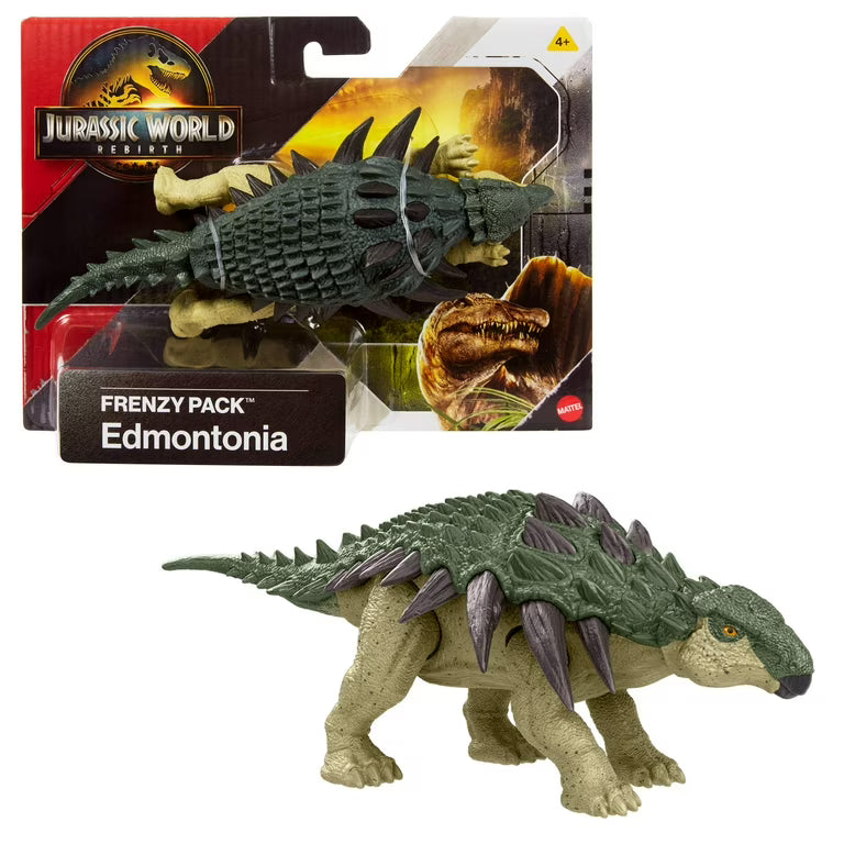 Dinosaurio Mattel Jurassic World Edmontonia Frenzy Pack.