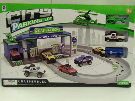 Pista City Parking Lot Gas Station.