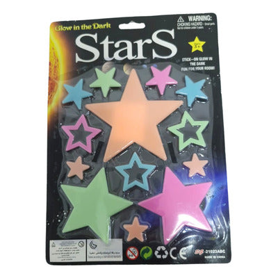 Estrellas que Brillan en la Oscuridad de Colores.