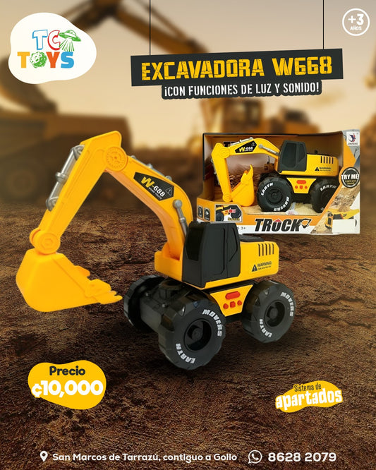 Excavadora con Luz y Sonido Truck Jinheng.
