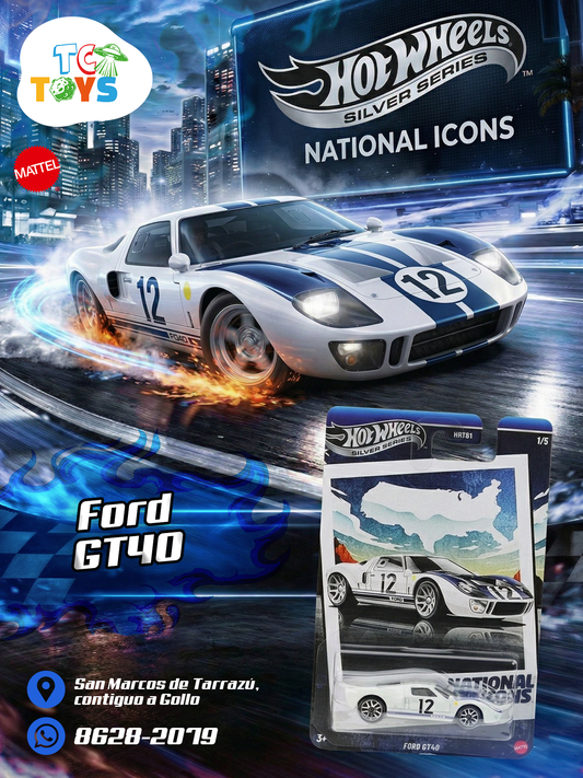 Hot Wheels Silver Series National Icons Ford GT40.