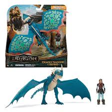 Figura Como Entrenar a tu Dragón Deadly Nadder y Astrid.