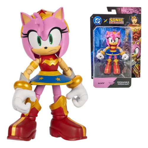 Figura DC Sonic The Hedgehog Amy Wonder Woman.
