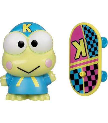 Figura Hello Kitty y sus Amigos Keroppi con Skateboards.