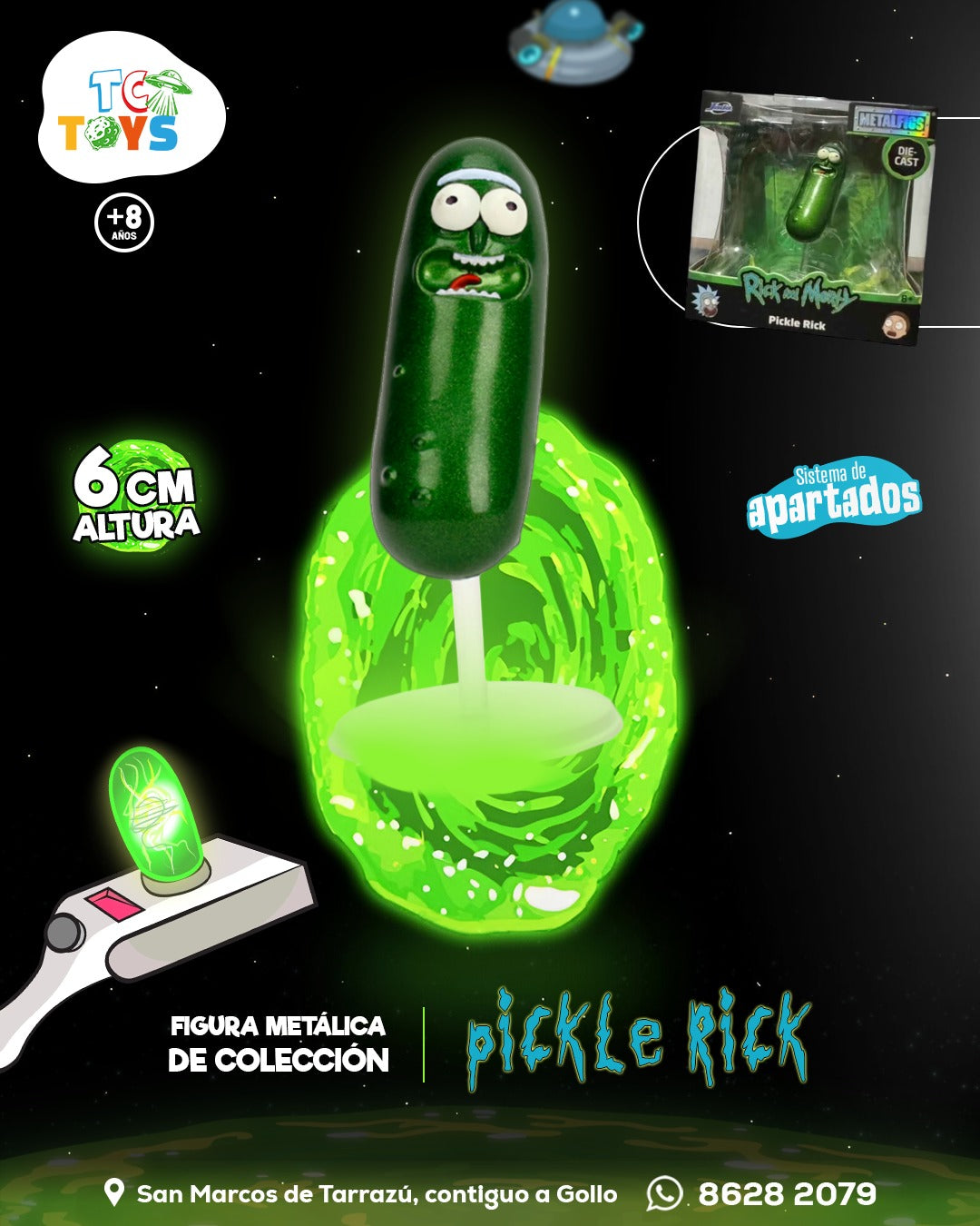 Figura Jada Metalfigs Rick And Morty Pickle Rick.