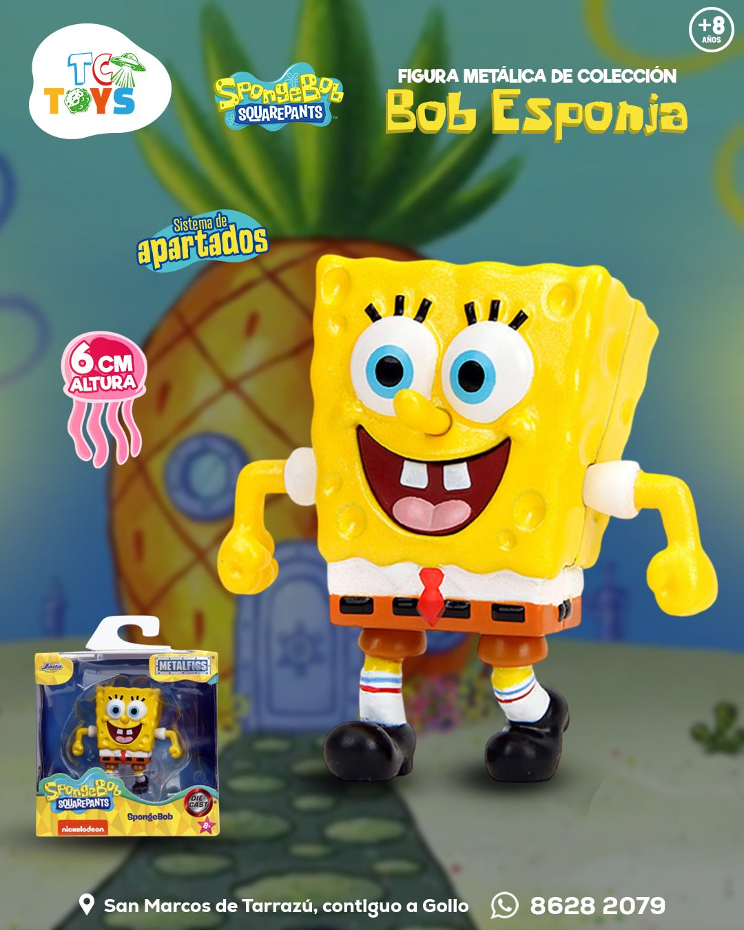 Figura Jada Metalfigs Sponge Bob Bob Esponja.