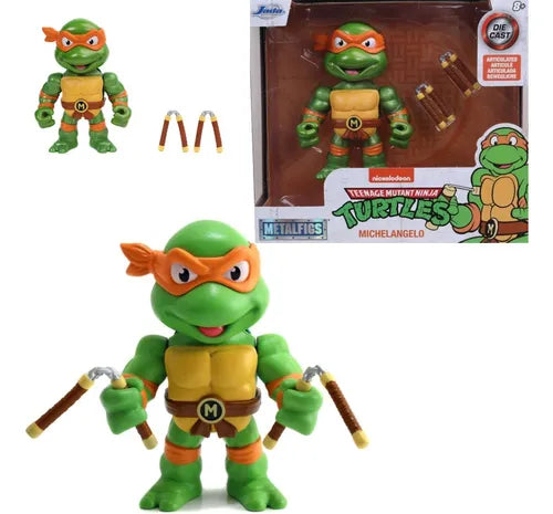 Figura Jada Metalfigs Tortugas Ninja Michelangelo.