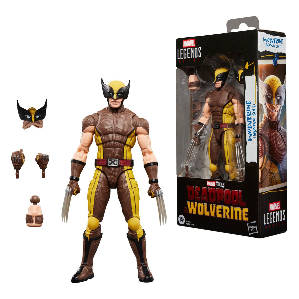Figura Marvel Legends Series Wolverine Brown Suit Deadpool & Wolverine Hasbro.