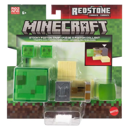 Figura Minecraft Trampa con Pistón Pegajoso Mattel.