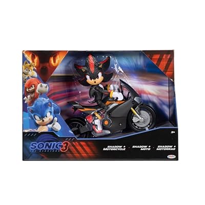 Figura Sonic 3 Shadow + Moto Jakks.