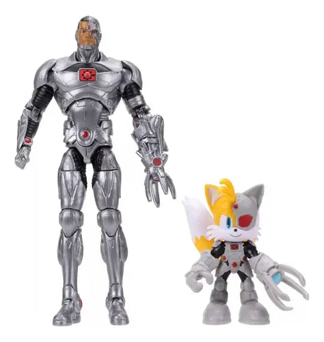 Figuras DC Sonic The Hedgehog Cyborg y Tails Jakks.