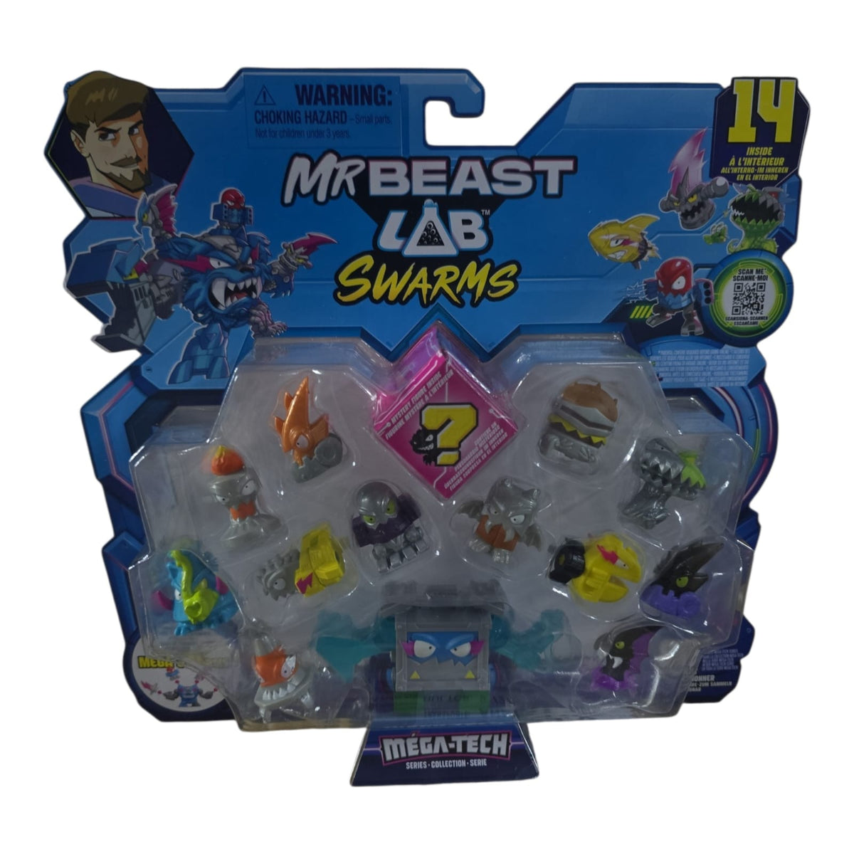 Figuras Mr Beast Lab Swarms Méga-Tech Pack de 14.