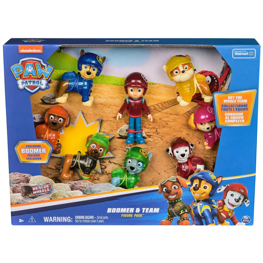 Figuras Paw Patrol Boomer y Team Set de 8 Spin Master.