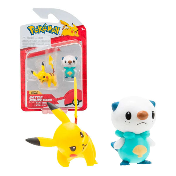 Figuras Pokémon Battle Figure Pack Pikachu + Oshawott.