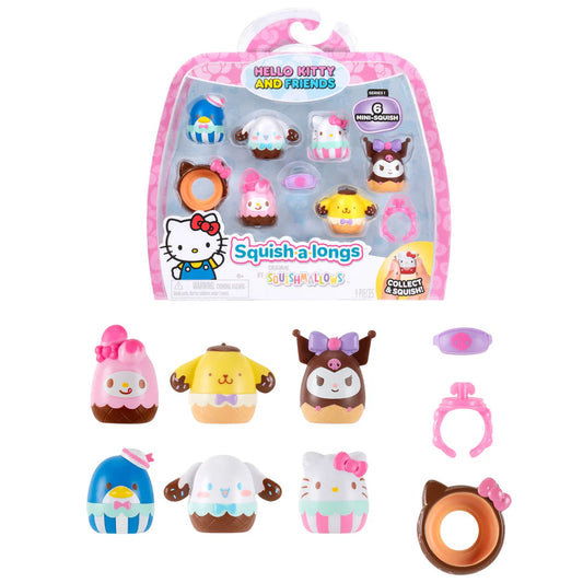 Figuras Squish a Long de Hello Kitty y sus Amigos.