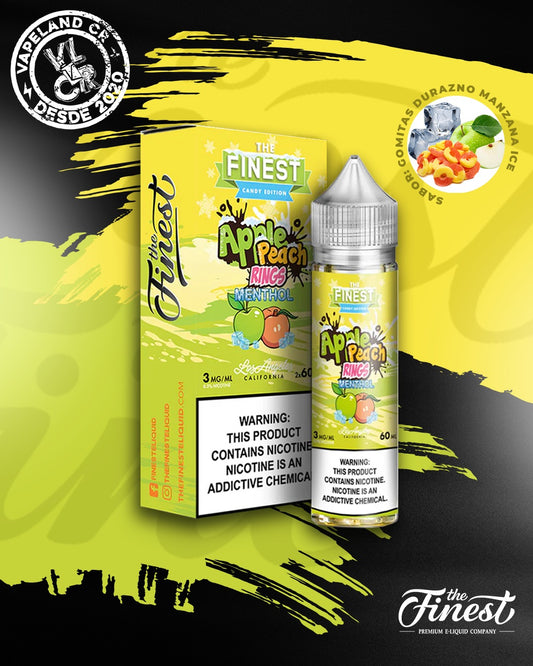 Finest Apple Peach Rings On Ice 3mg y 6mg.