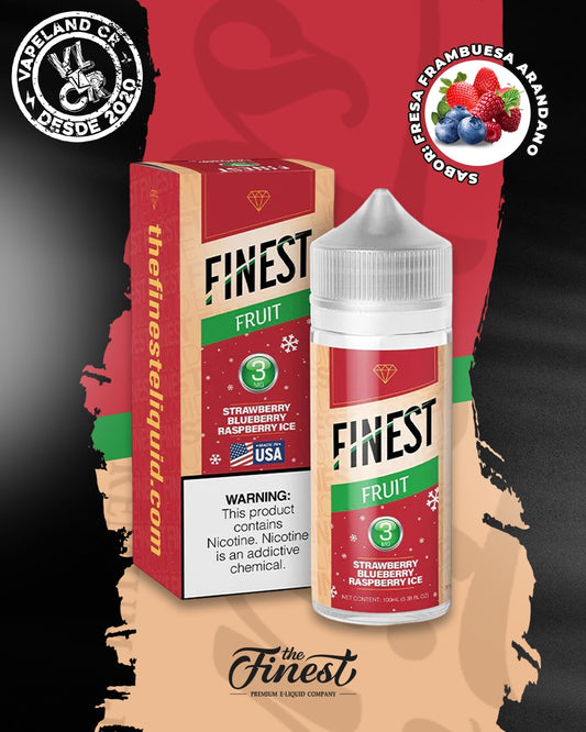 Finest Fruit Strawberry Blueberry Raspberry Ice 3mg y 6mg.