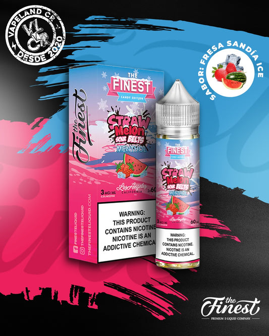 Finest Straw Melon Sour Belts On Ice 3mg y 6mg.