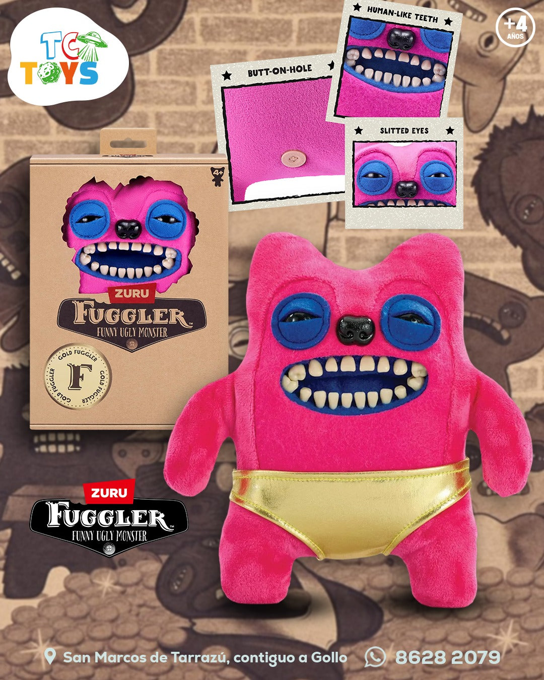 Fuggler Zuru Funny Ugly Monster Gold Fuggler.