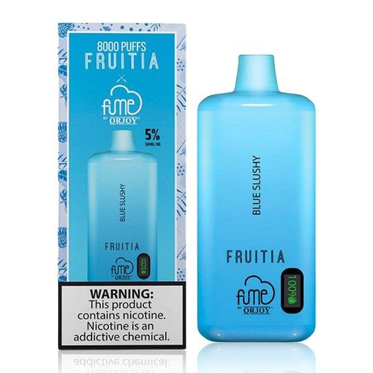 Fume Fruitia Blue Slushy 8000 puffs.